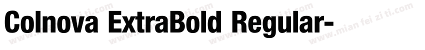 Colnova ExtraBold Regular字体转换